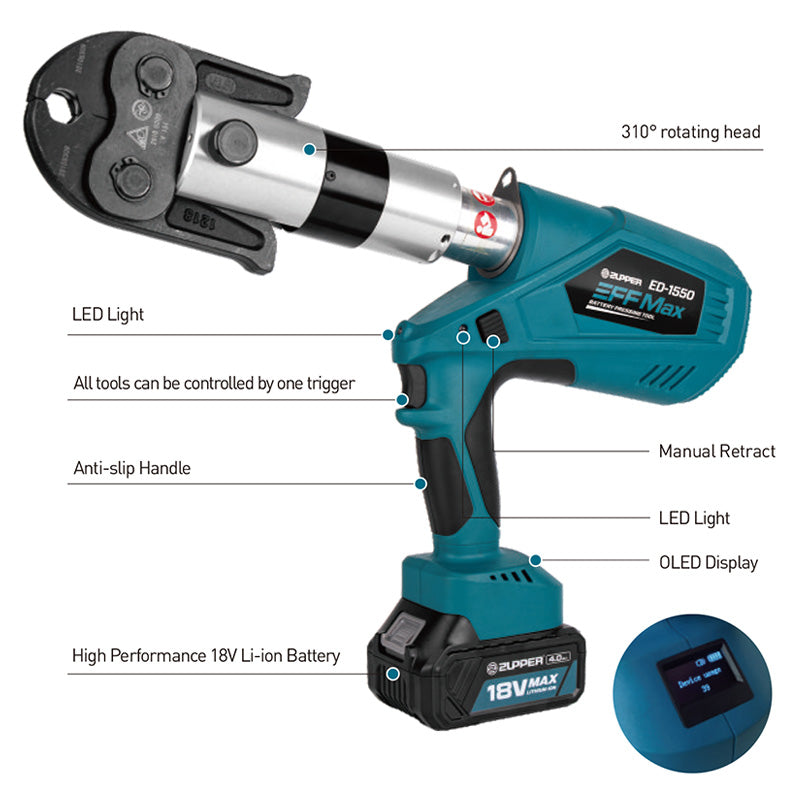 ED-1550 BATTERY POWERED PRESS TOOL